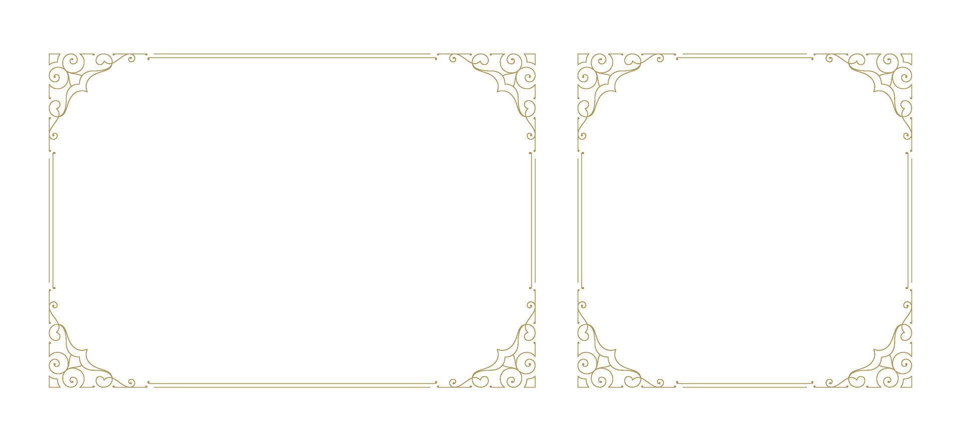 Decorative vintage ornament frame vector design element