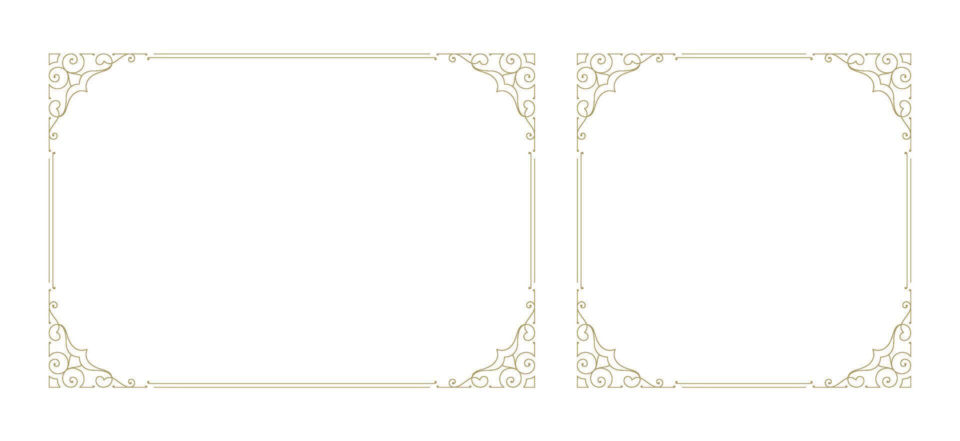 Decorative vintage ornament frame vector design element