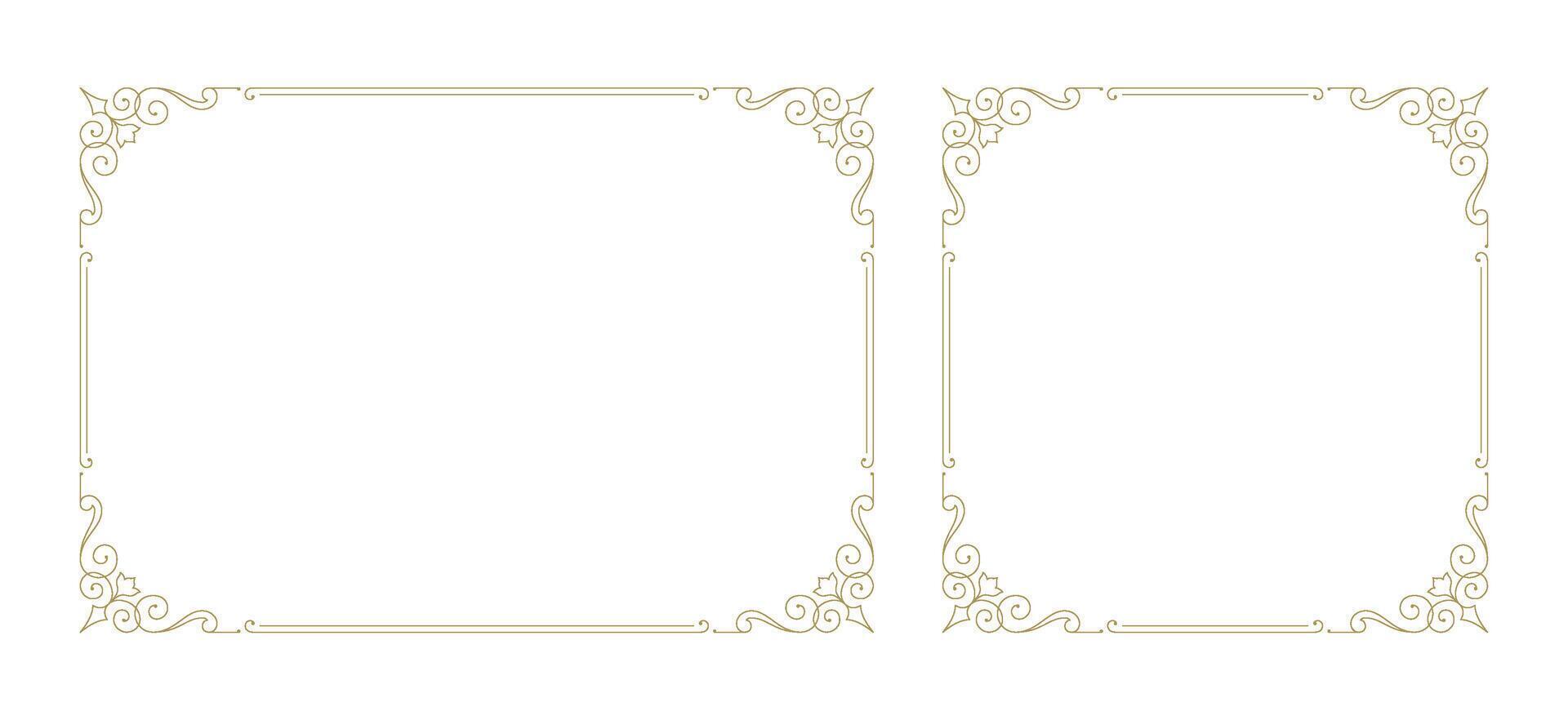 Decorative vintage ornament frame vector design element