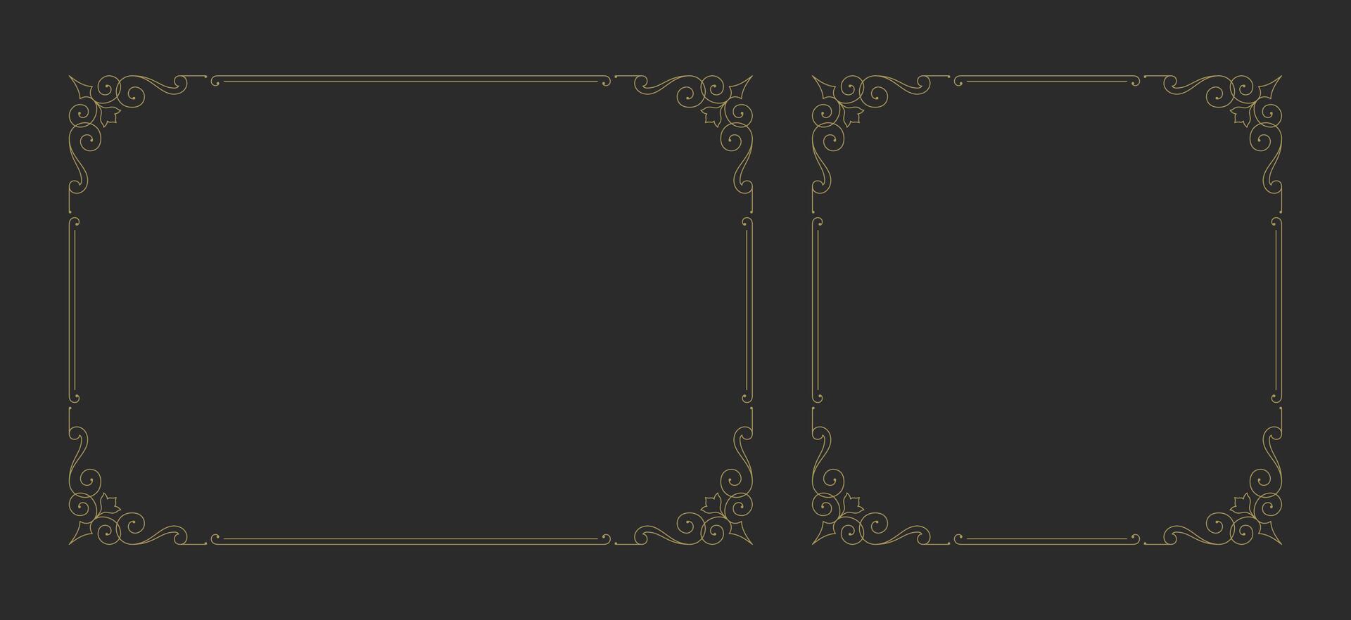 Decorative vintage ornament frame vector design element