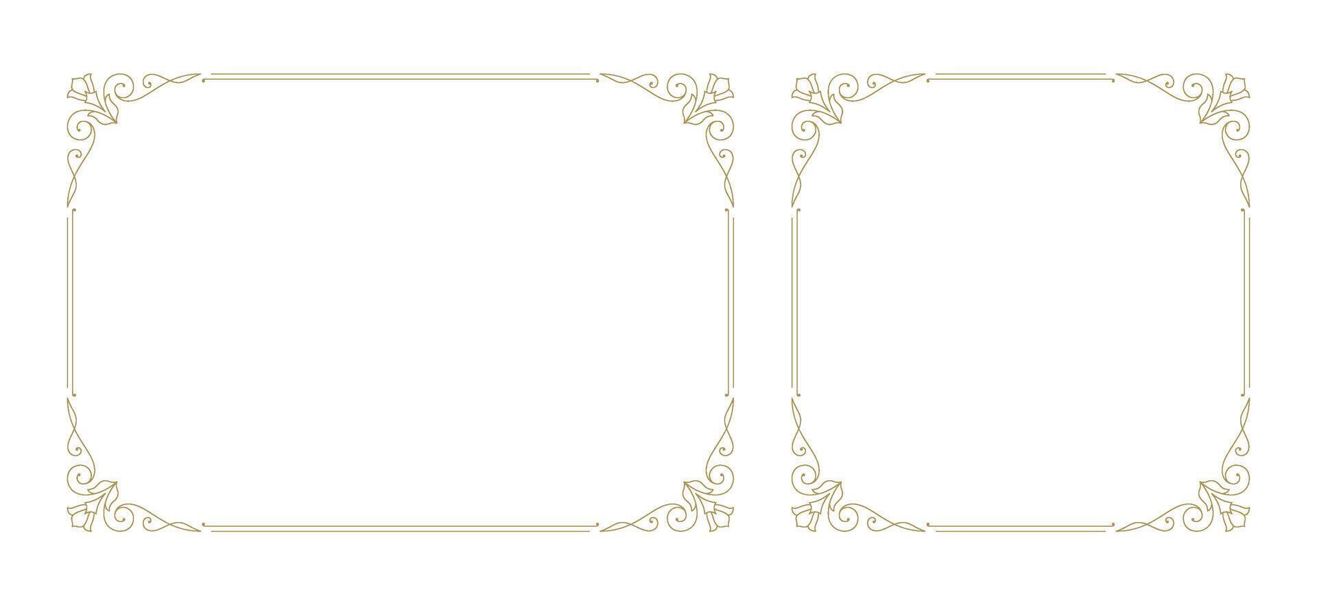 Decorative vintage ornament frame vector design element