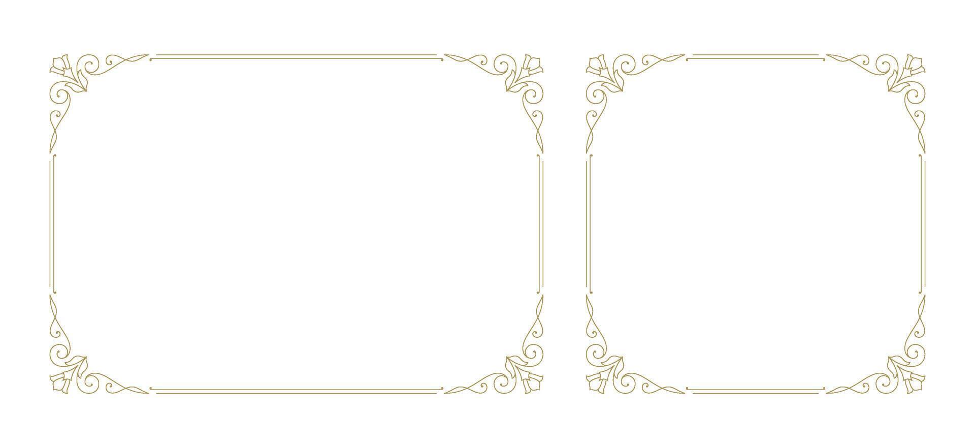 Decorative vintage ornament frame vector design element