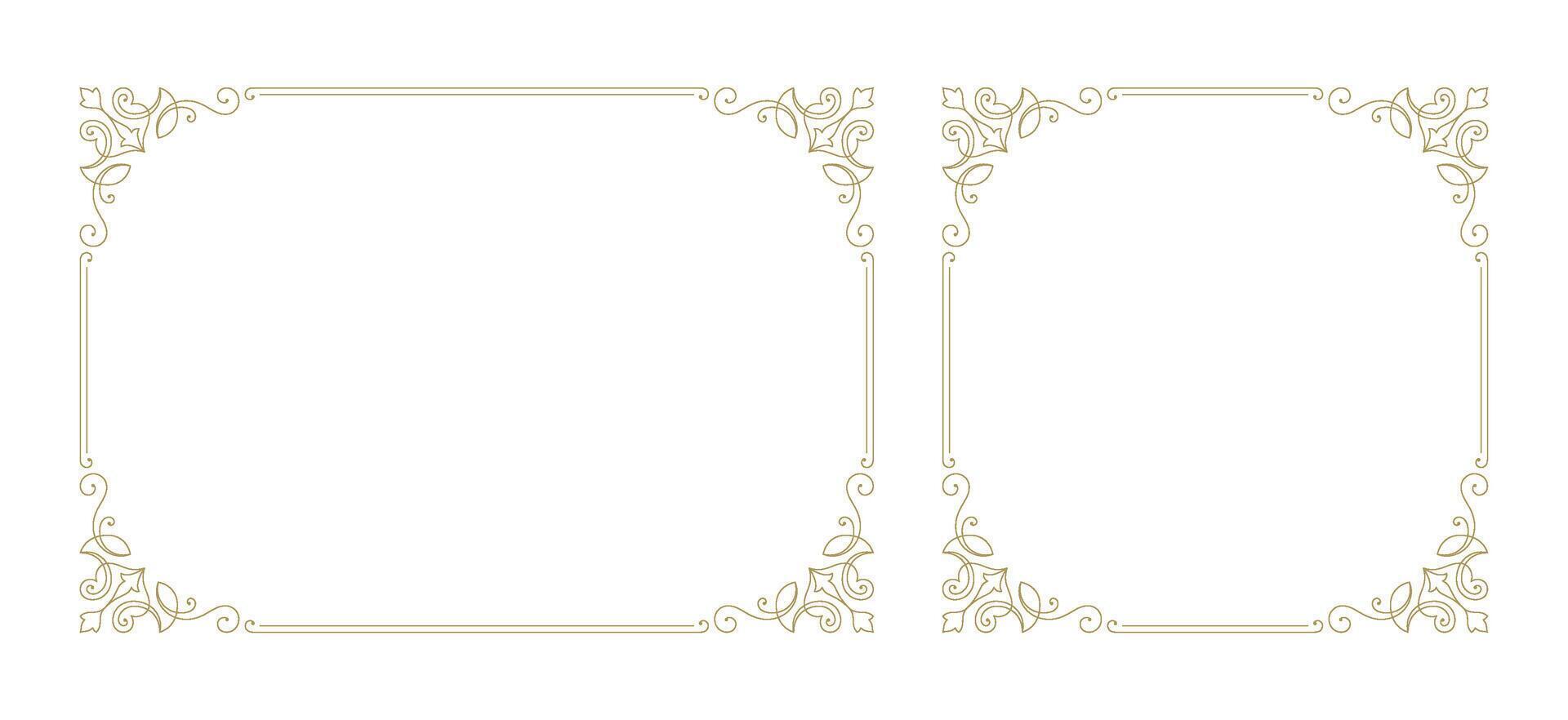 Decorative vintage ornament frame vector design element