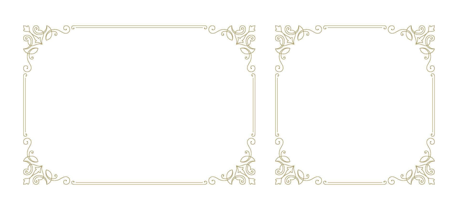 Decorative vintage ornament frame vector design element