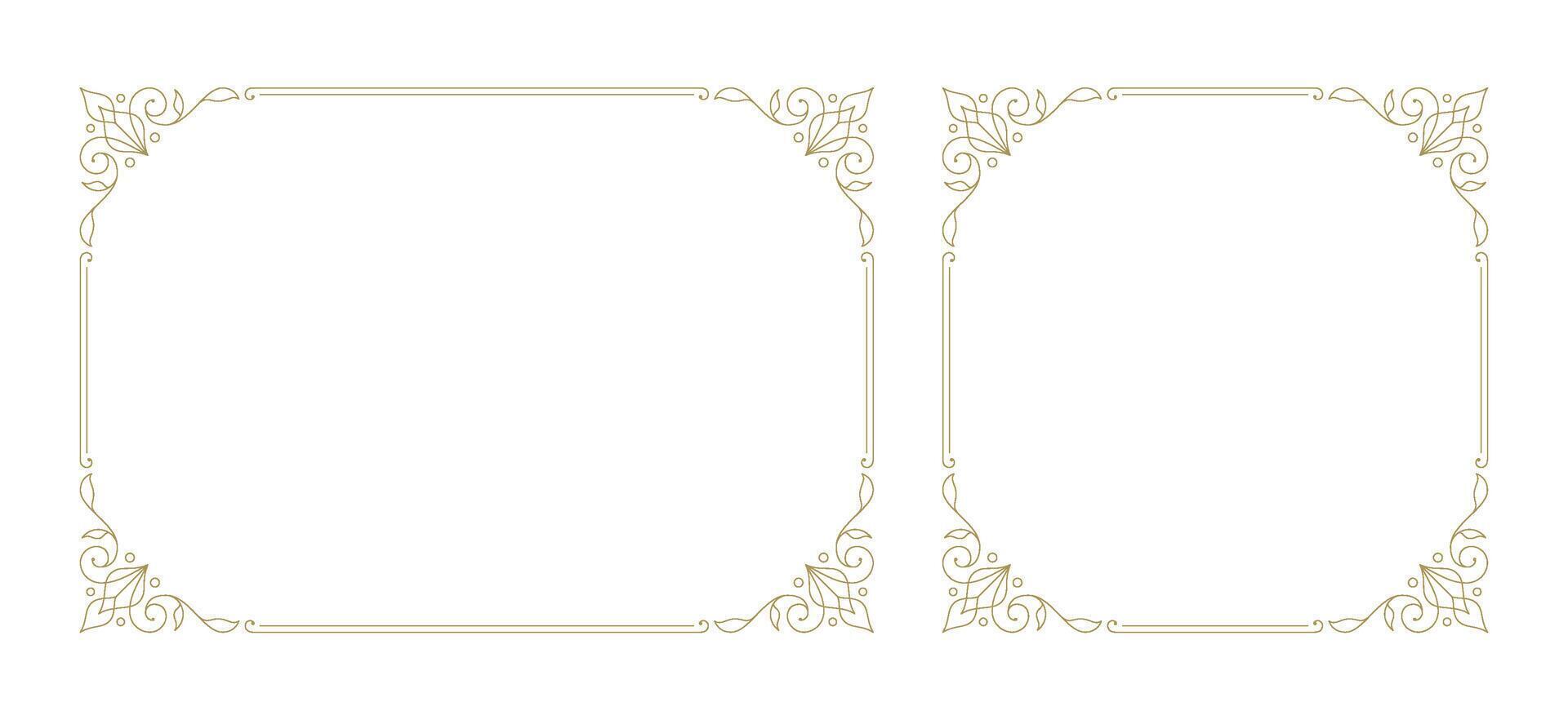 Decorative vintage ornament frame vector design element