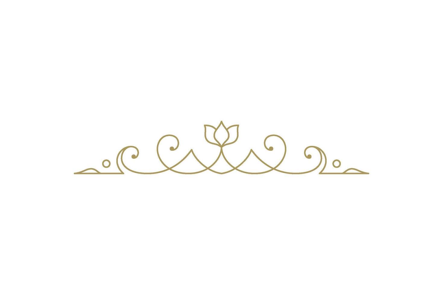 Vintage ornament swirl text divider filigree calligraphic vector illustration