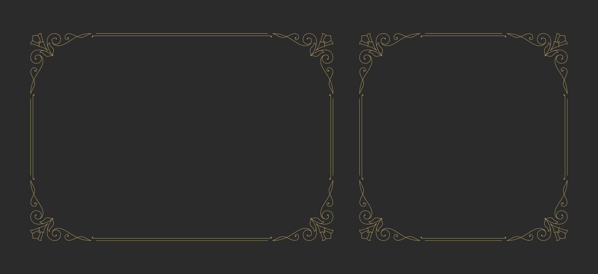 Decorative vintage ornament frame vector design element