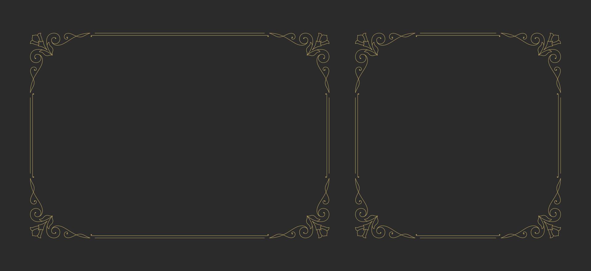 Decorative vintage ornament frame vector design element