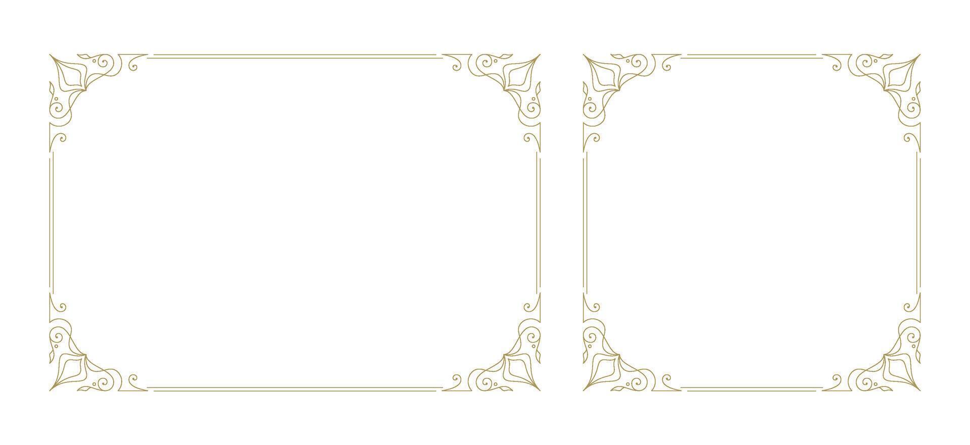 Decorative vintage ornament frame vector design element