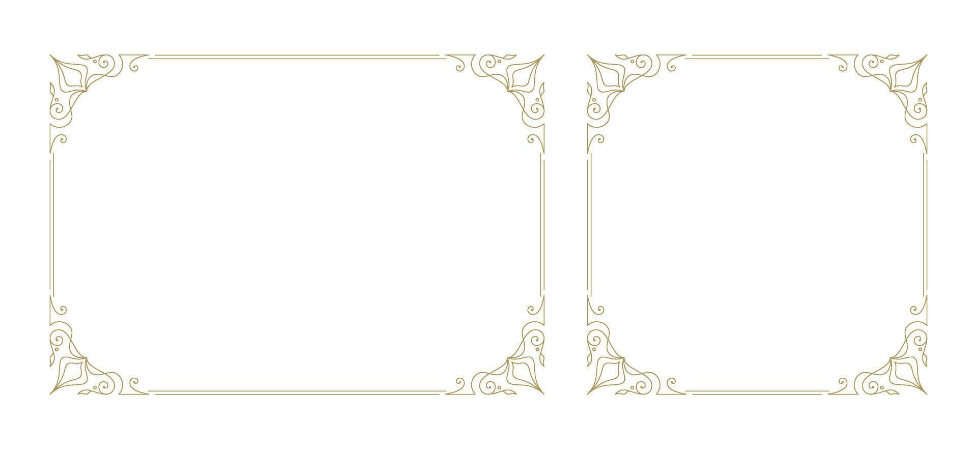 Decorative vintage ornament frame vector design element