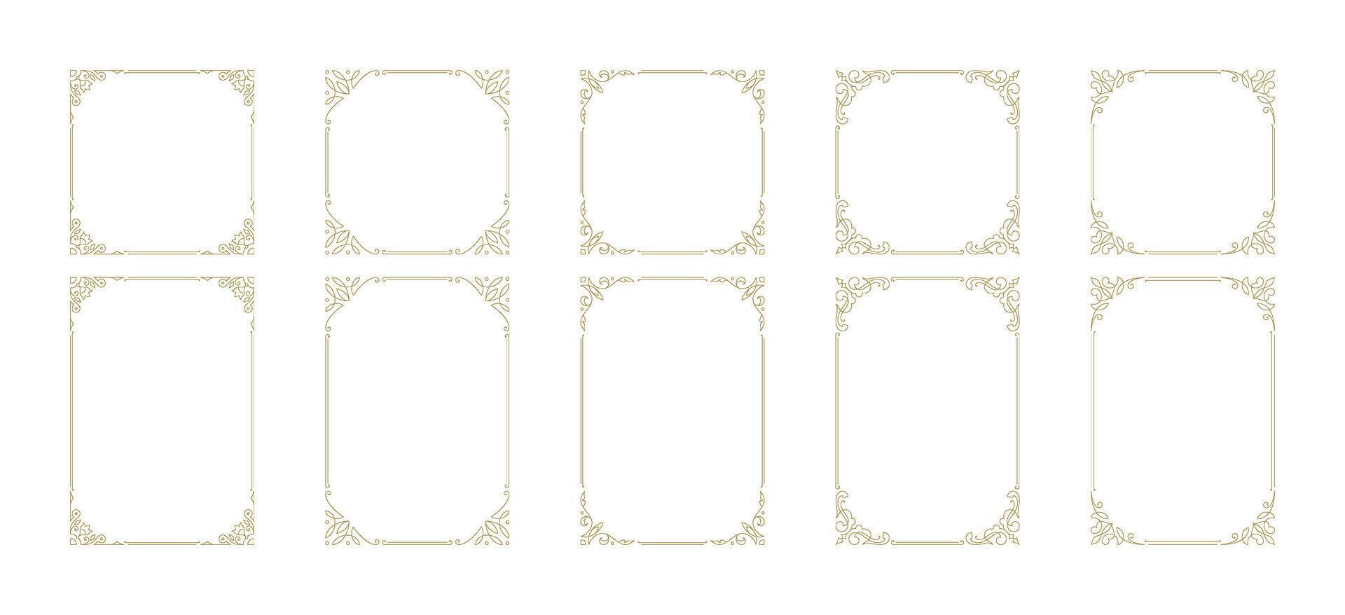 Decorative vintage ornament frames vector design elements set