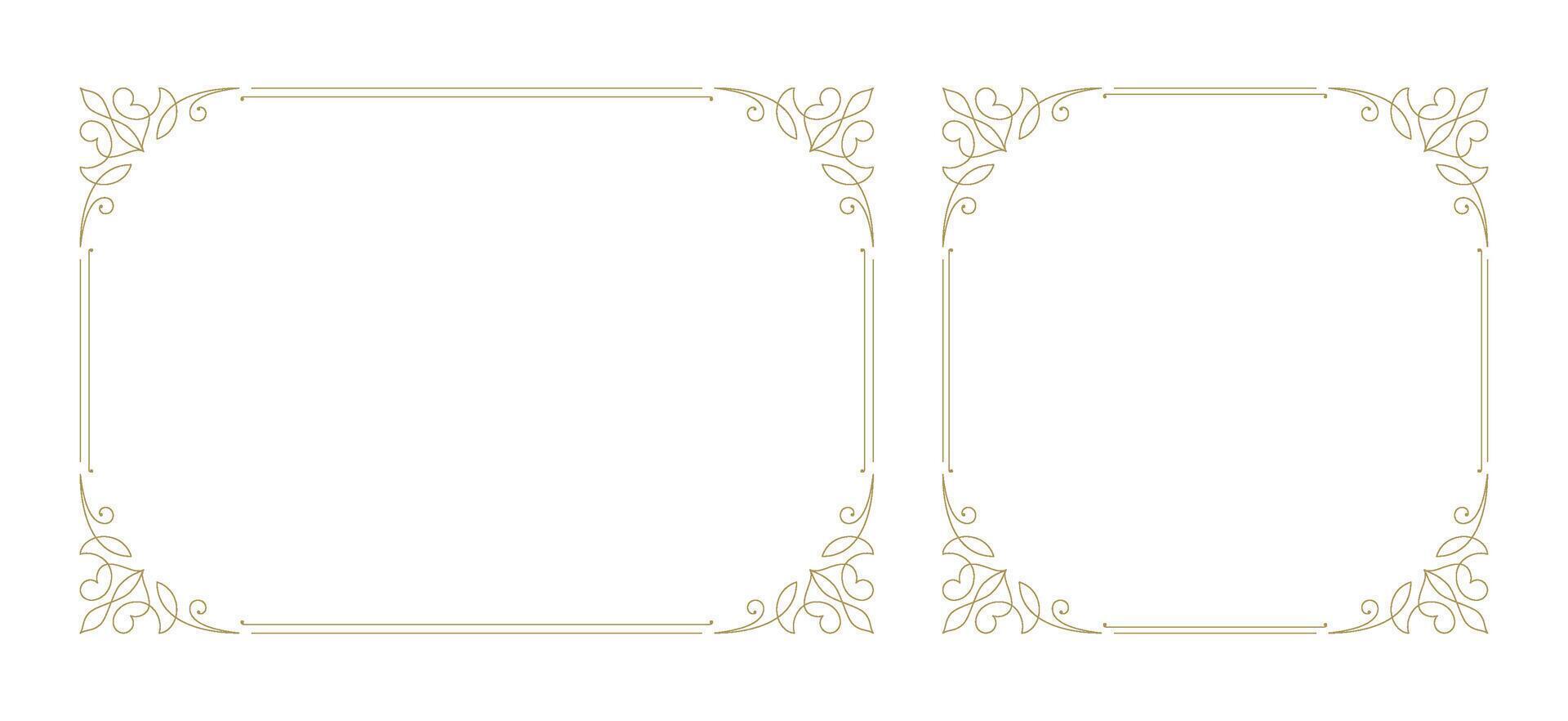 Decorative vintage ornament frame vector design element