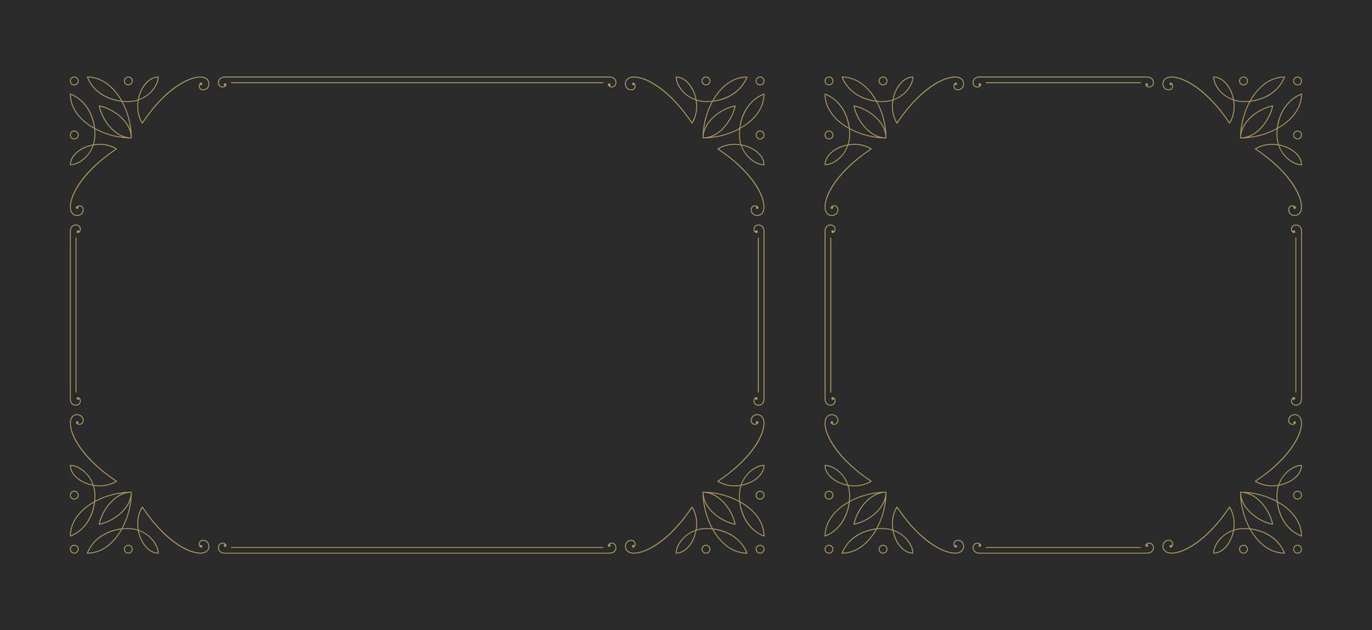 Decorative vintage ornament frame vector design element