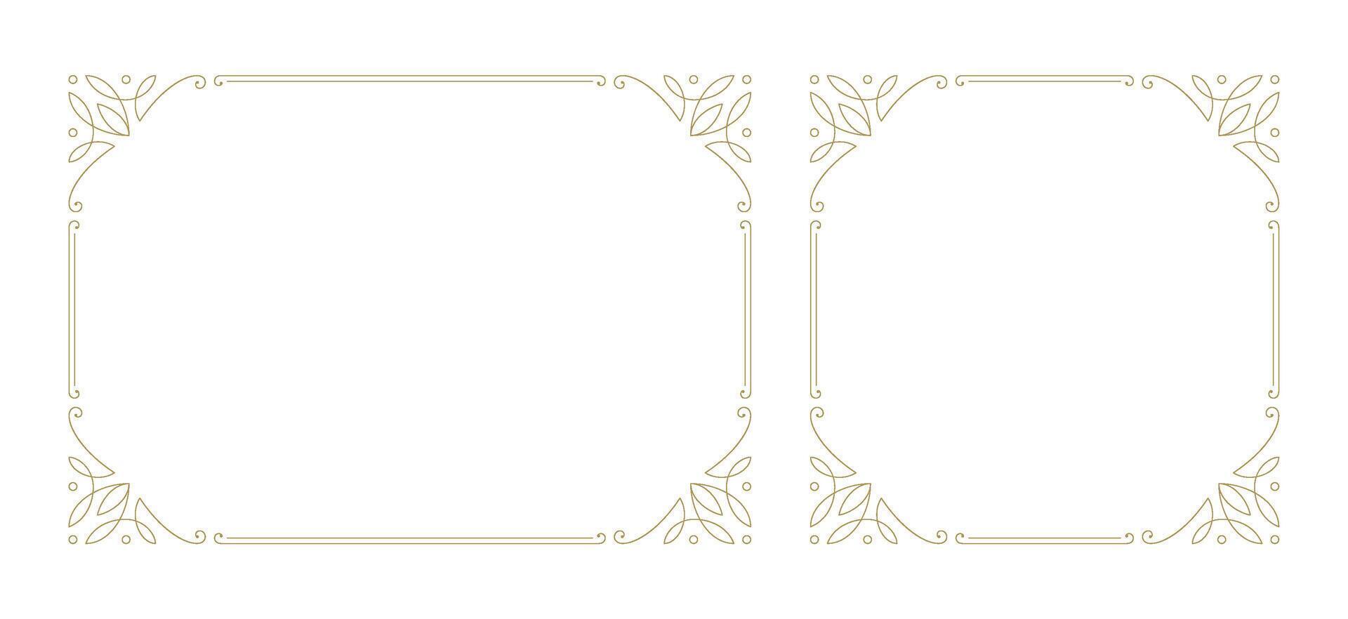 Decorative vintage ornament frame vector design element