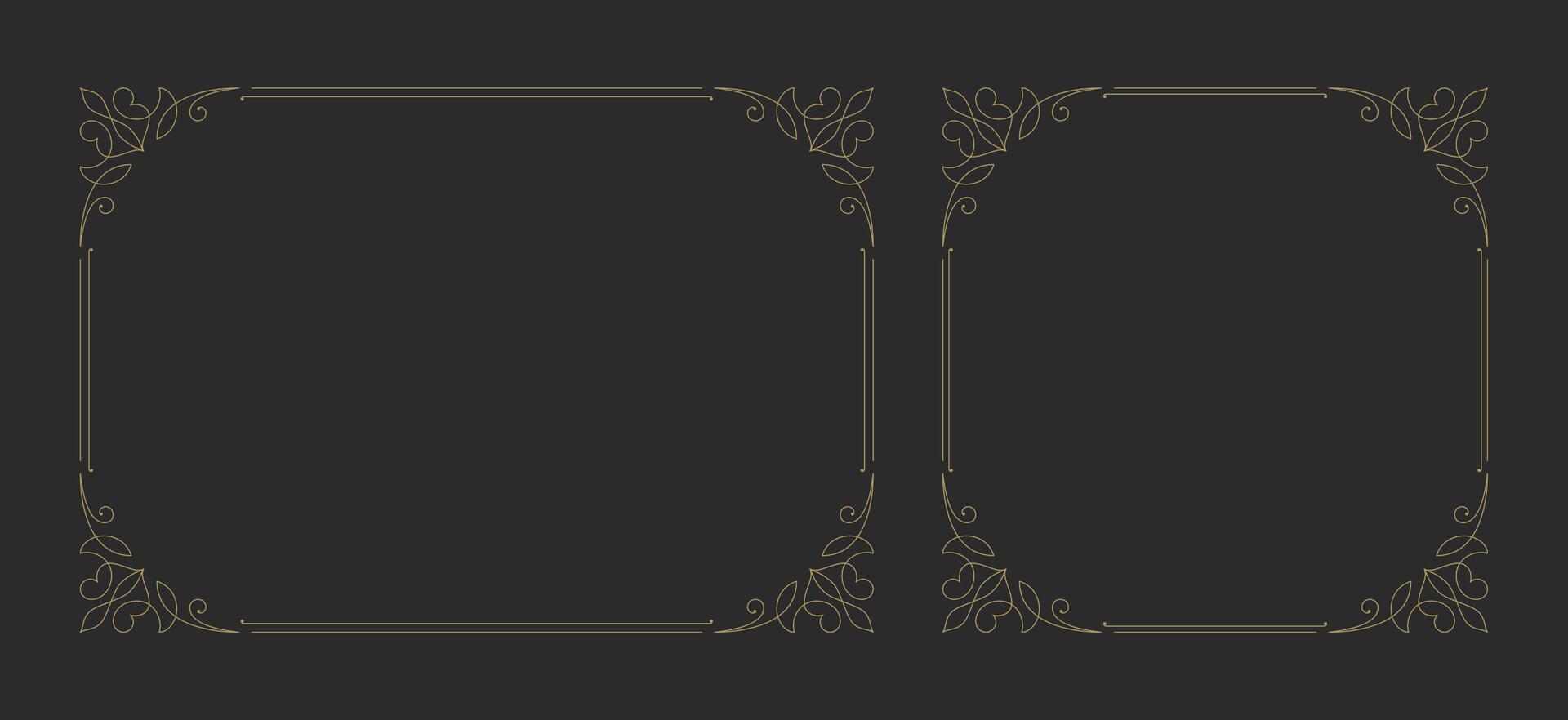 Decorative vintage ornament frame vector design element