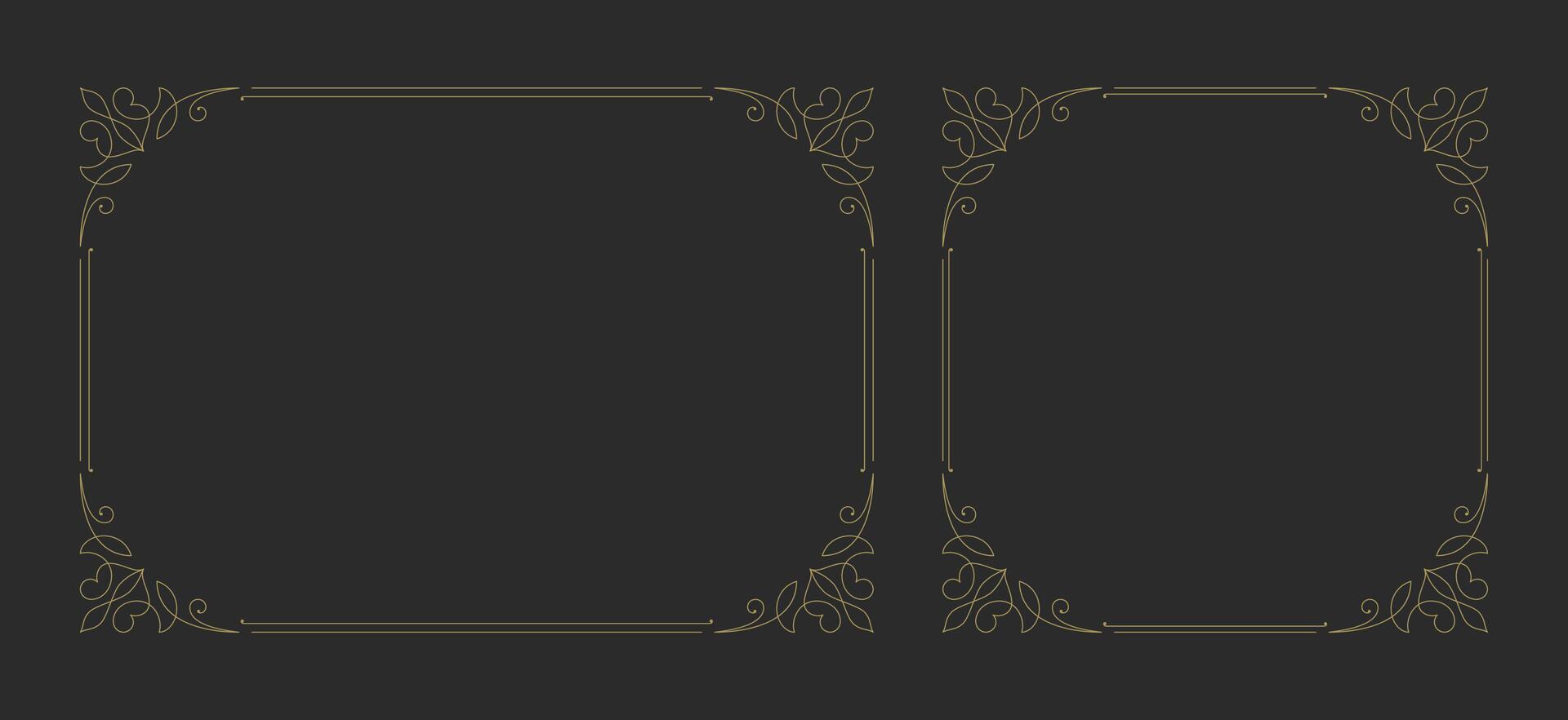 Decorative vintage ornament frame vector design element