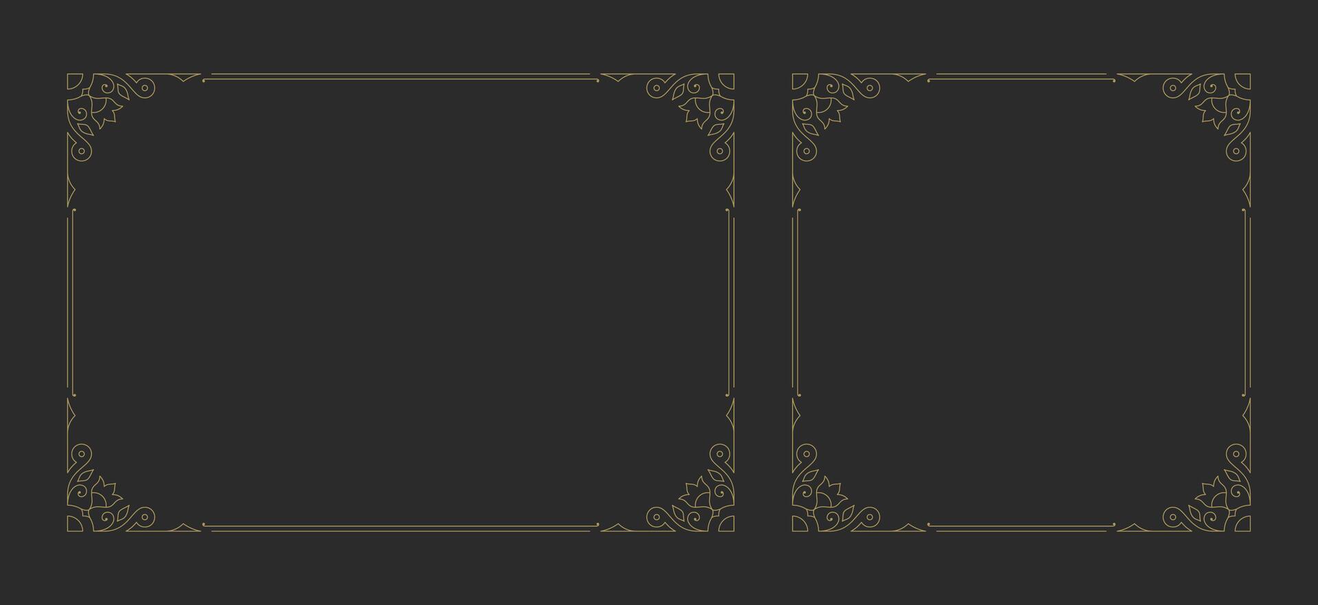 Decorative vintage ornament frame vector design element