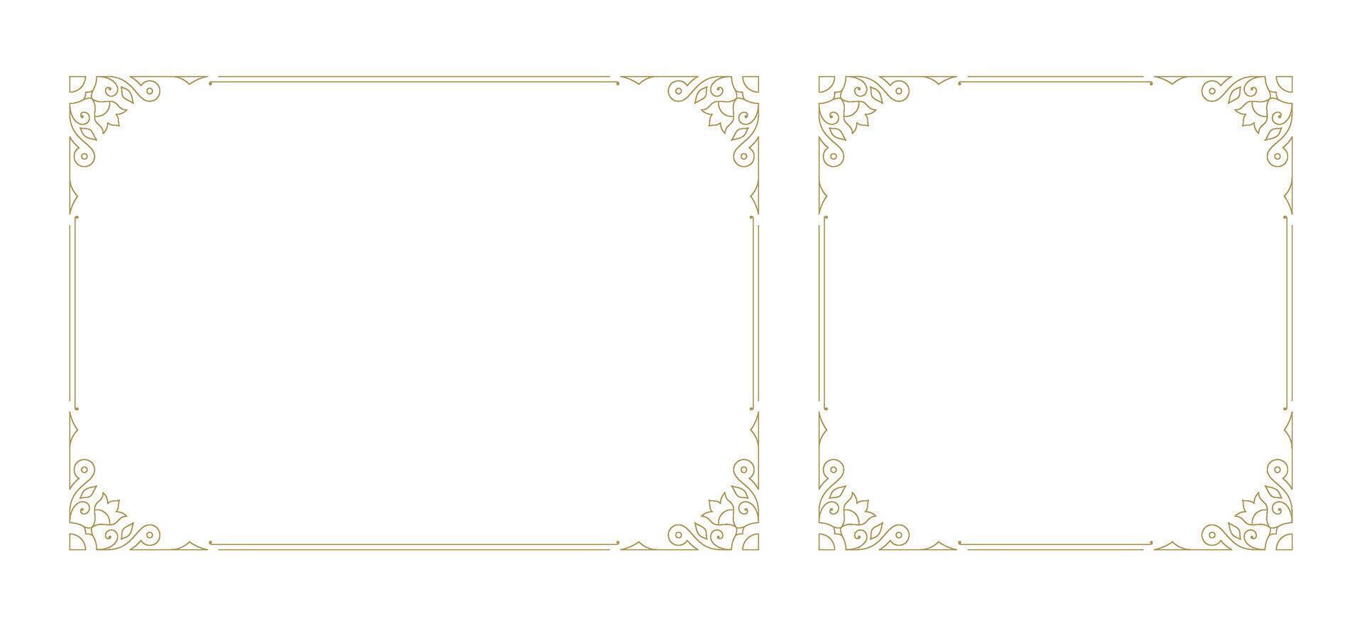 Decorative vintage ornament frame vector design element