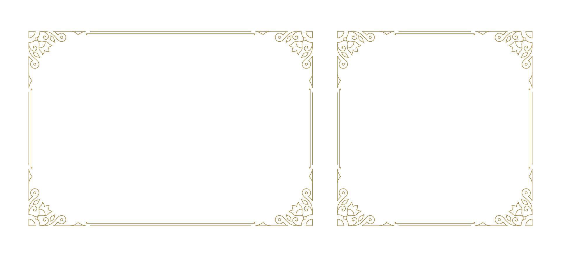 Decorative vintage ornament frame vector design element