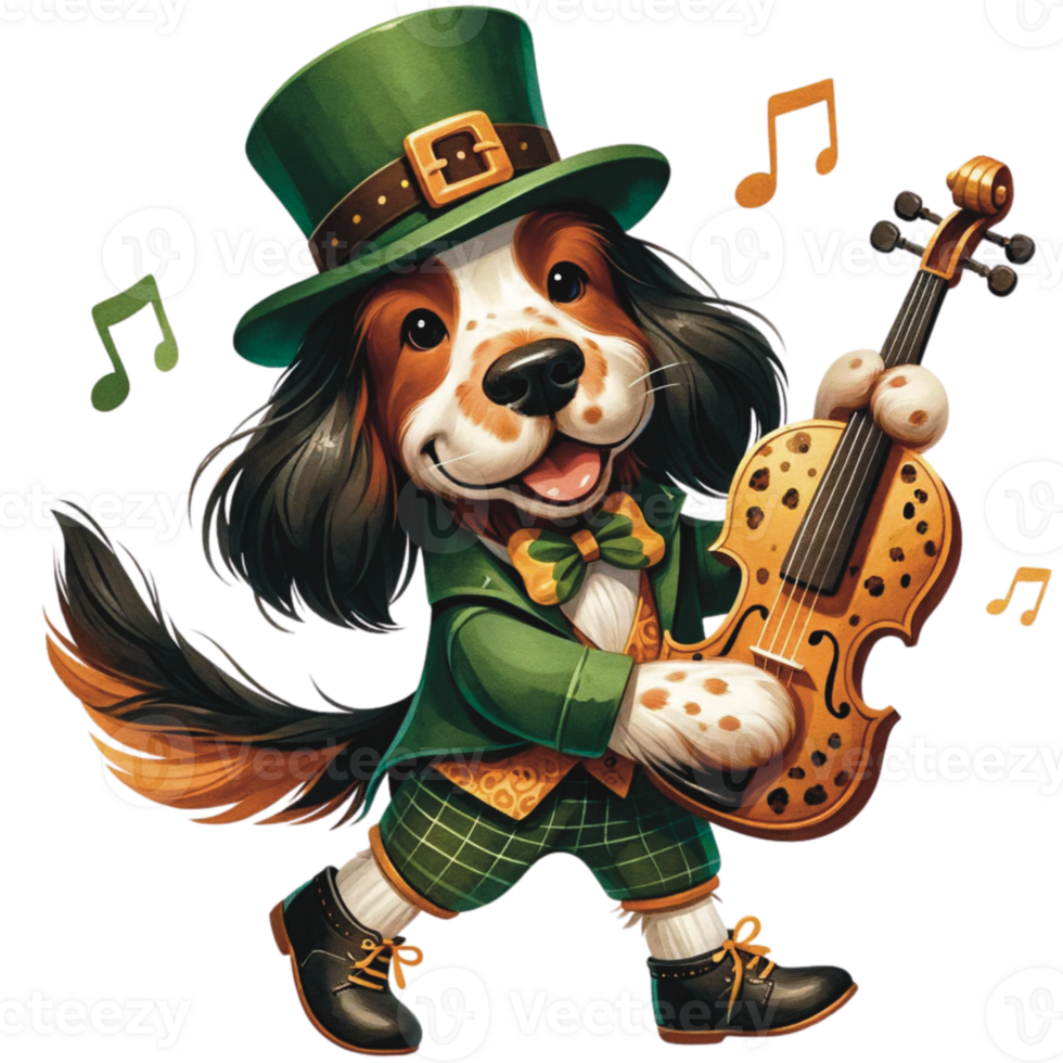 AI generated Irish Setter  Celebrate on St. Patrick Day png