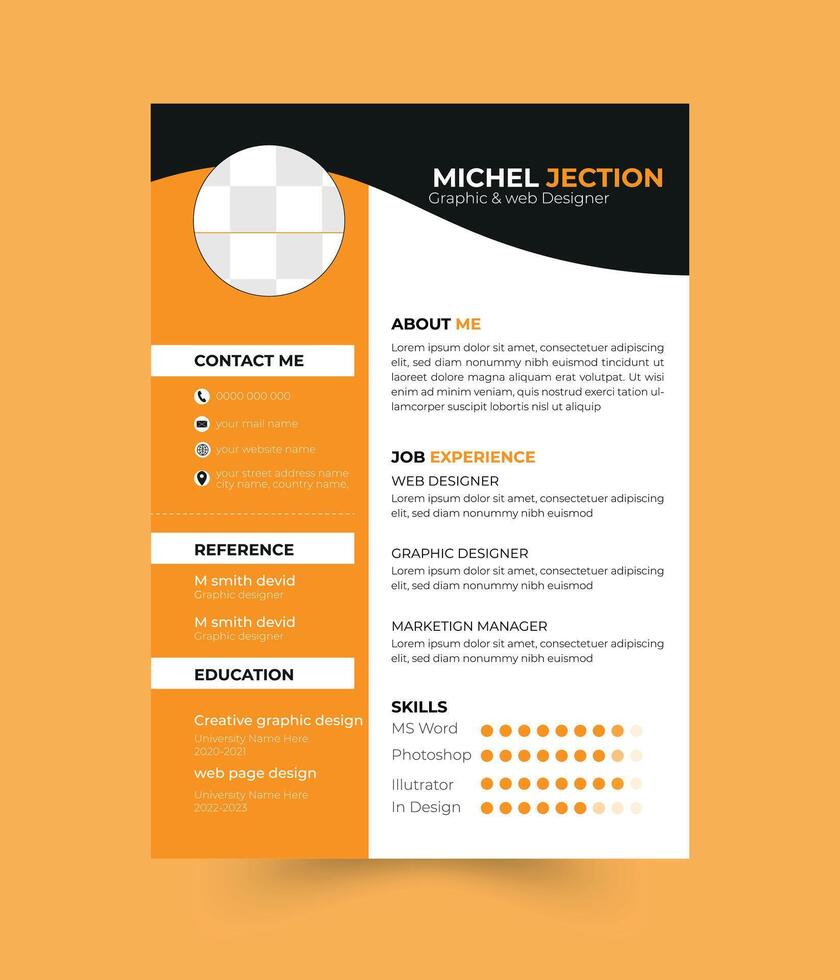 moderno currículum y cubrir letra diseño modelo vector