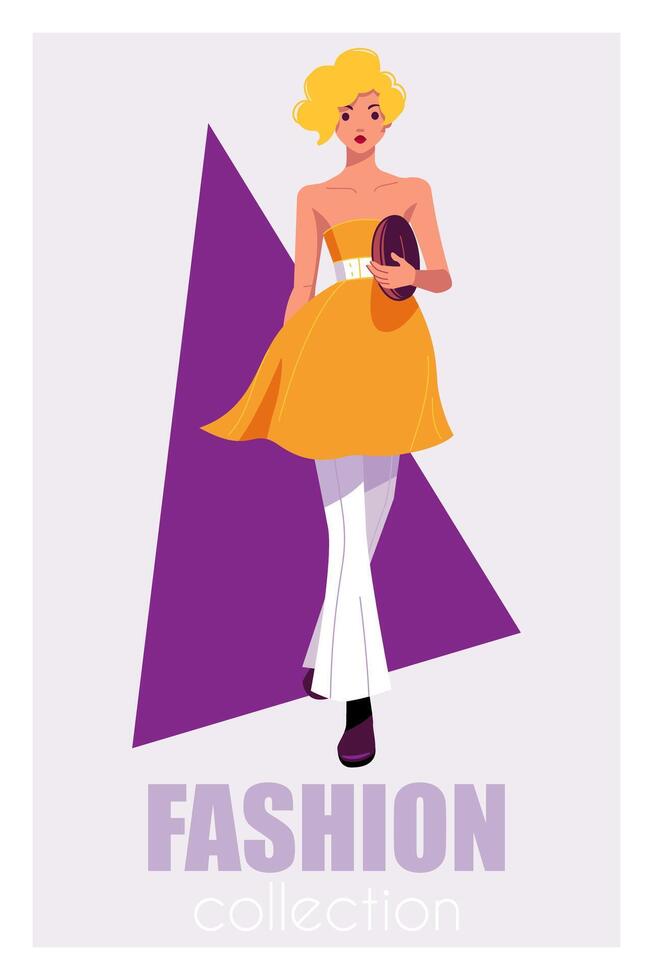 cartel del desfile de modas vector