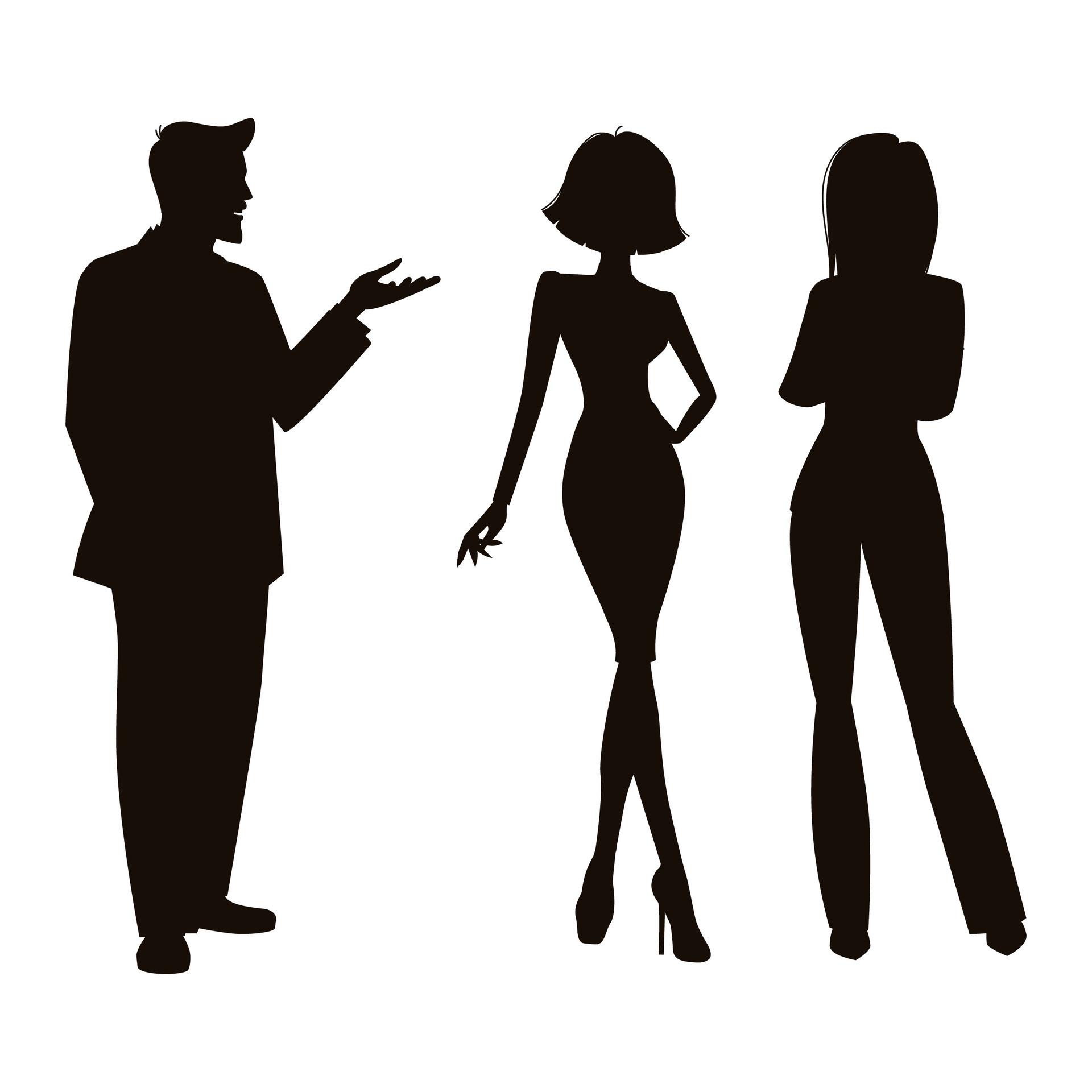 Silhouette colleagues talking 41483478 Vector Art at Vecteezy