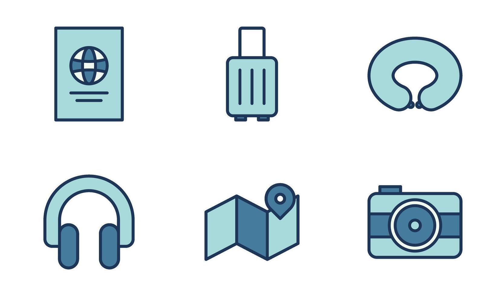 Travel icon symbol vector template collection