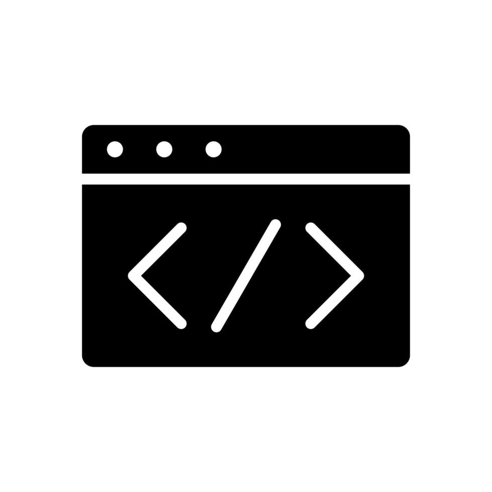 codificación icono símbolo vector modelo