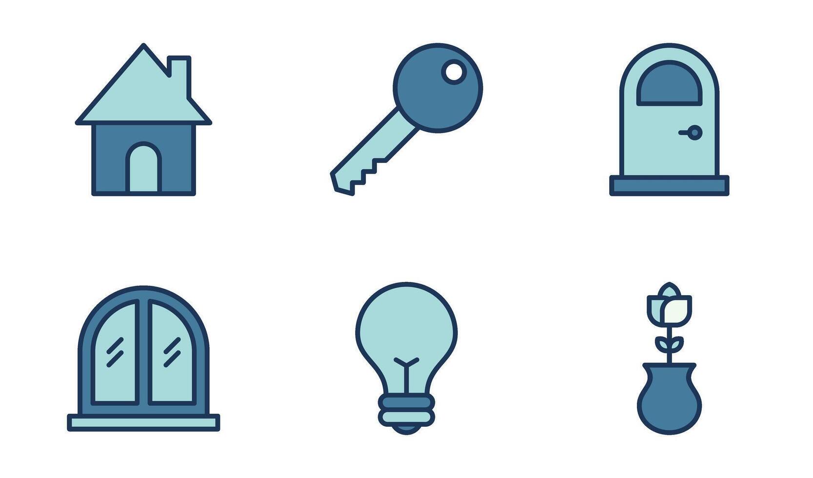 house icon symbol vector template collection
