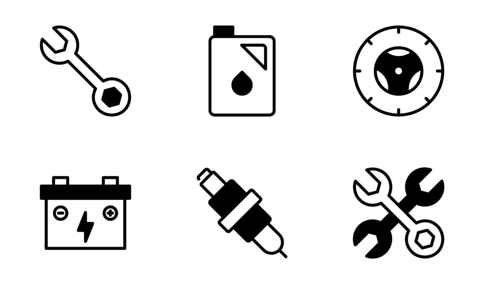 car repair icon symbol vector template collection