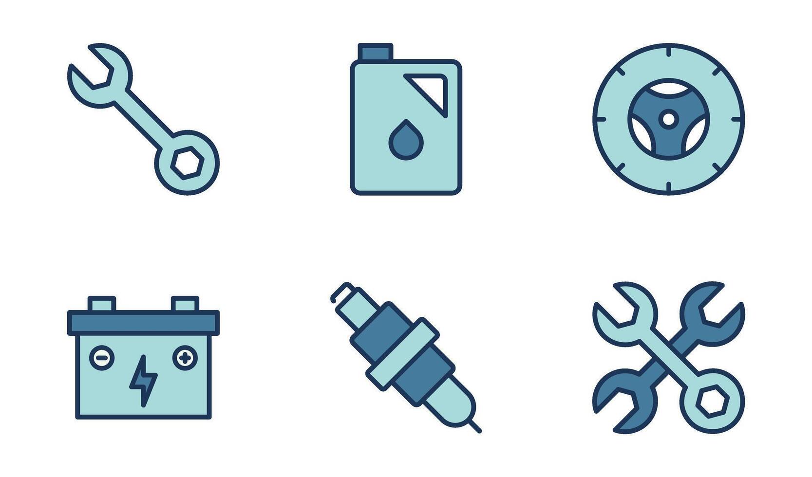 car repair icon symbol vector template collection