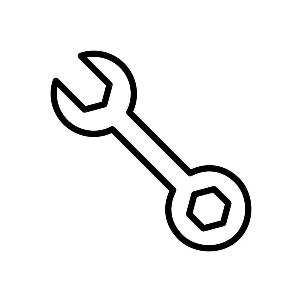 llave inglesa icono símbolo vector modelo