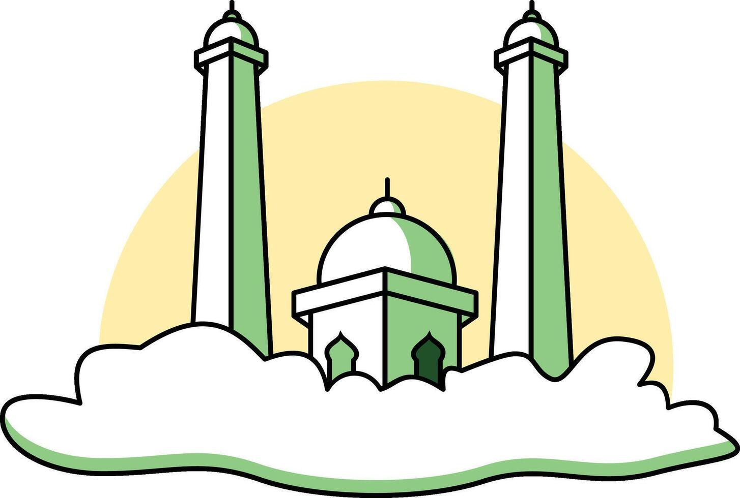 islamic mosque vector illustration