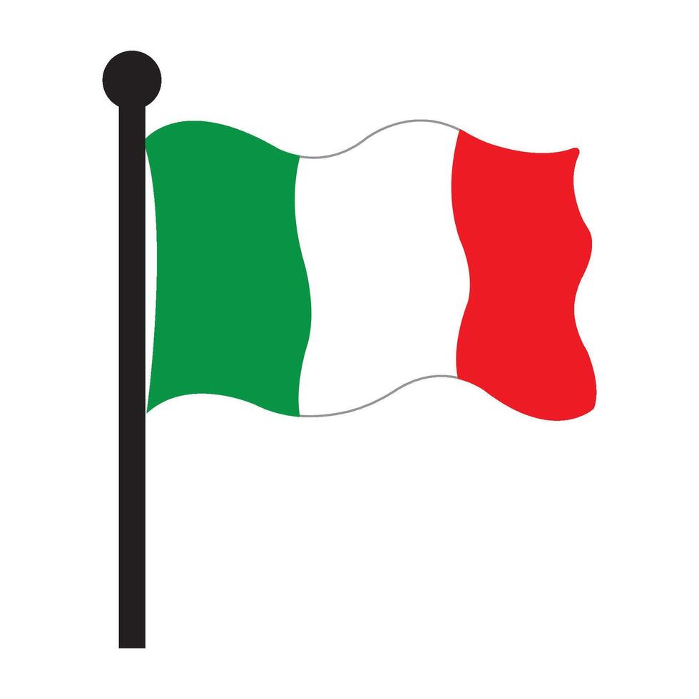 italiano bandera icono vector ilustración diseño