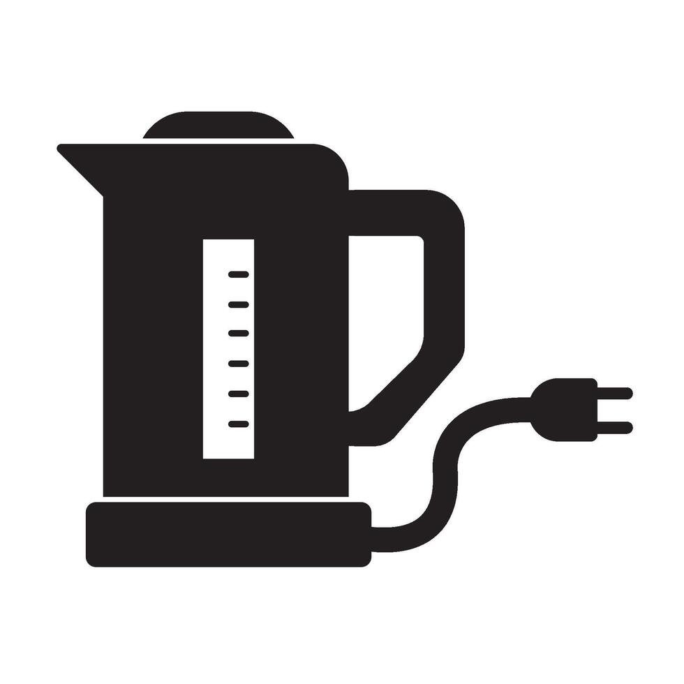 electric kettle icon logo vector design template