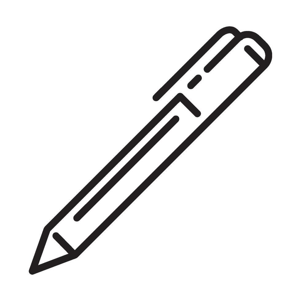 fuente bolígrafo icono logo vector diseño modelo