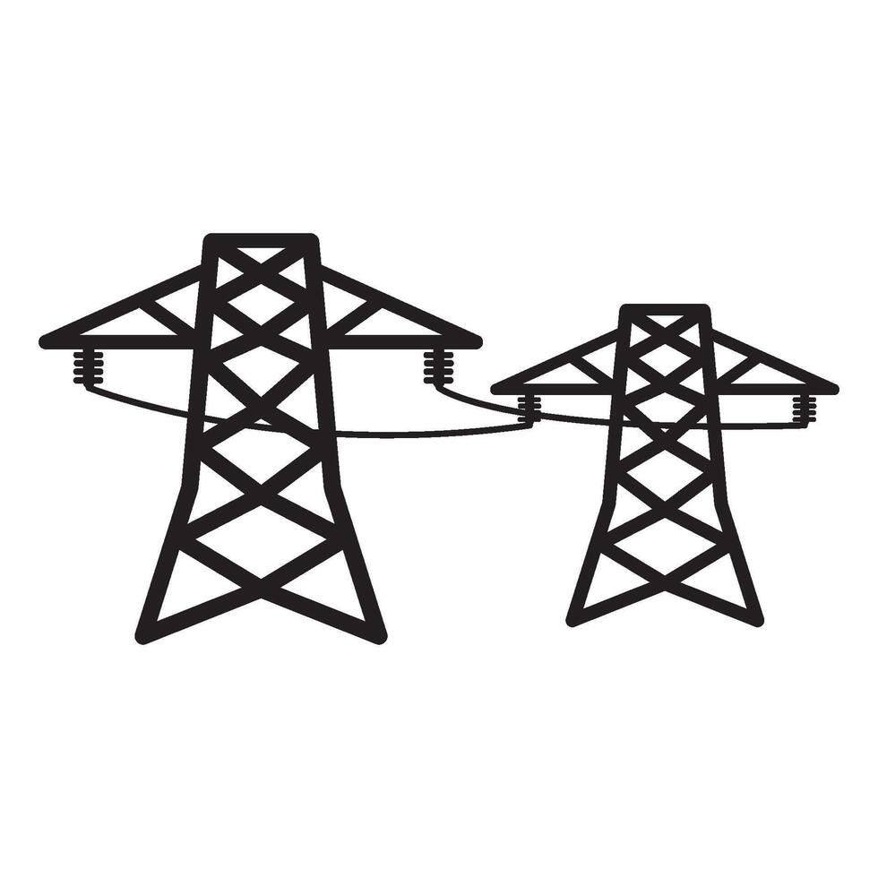 power pole icon logo vector design template