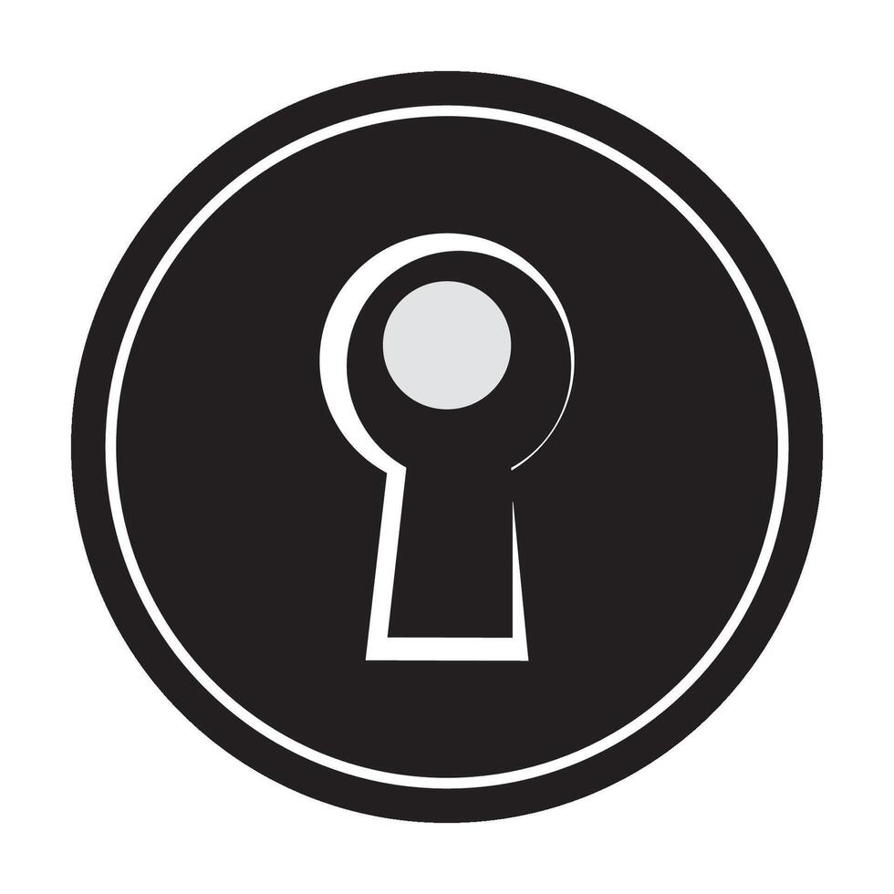 key hole icon logo vector design template