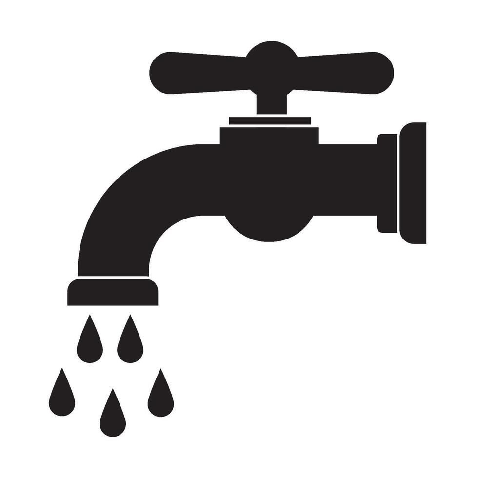 water dripping on faucet icon vector illustration design