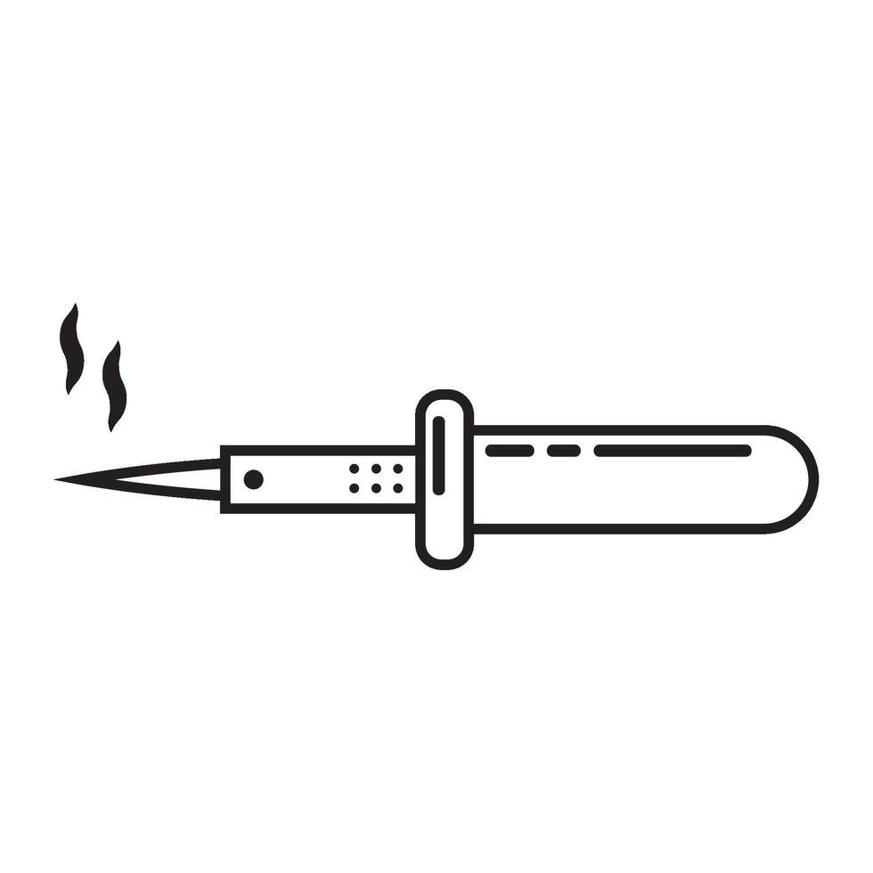 electric soldering iron icon logo vector design template