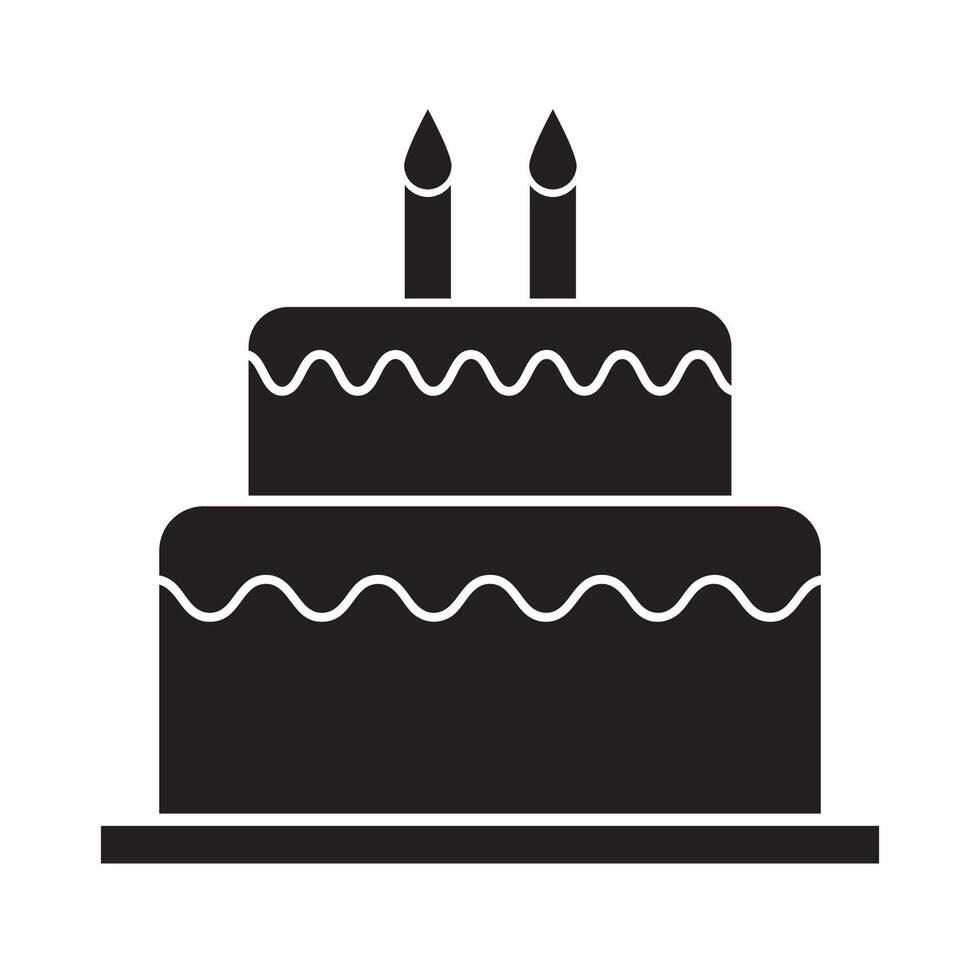 Birthday cake icon vector illustration design