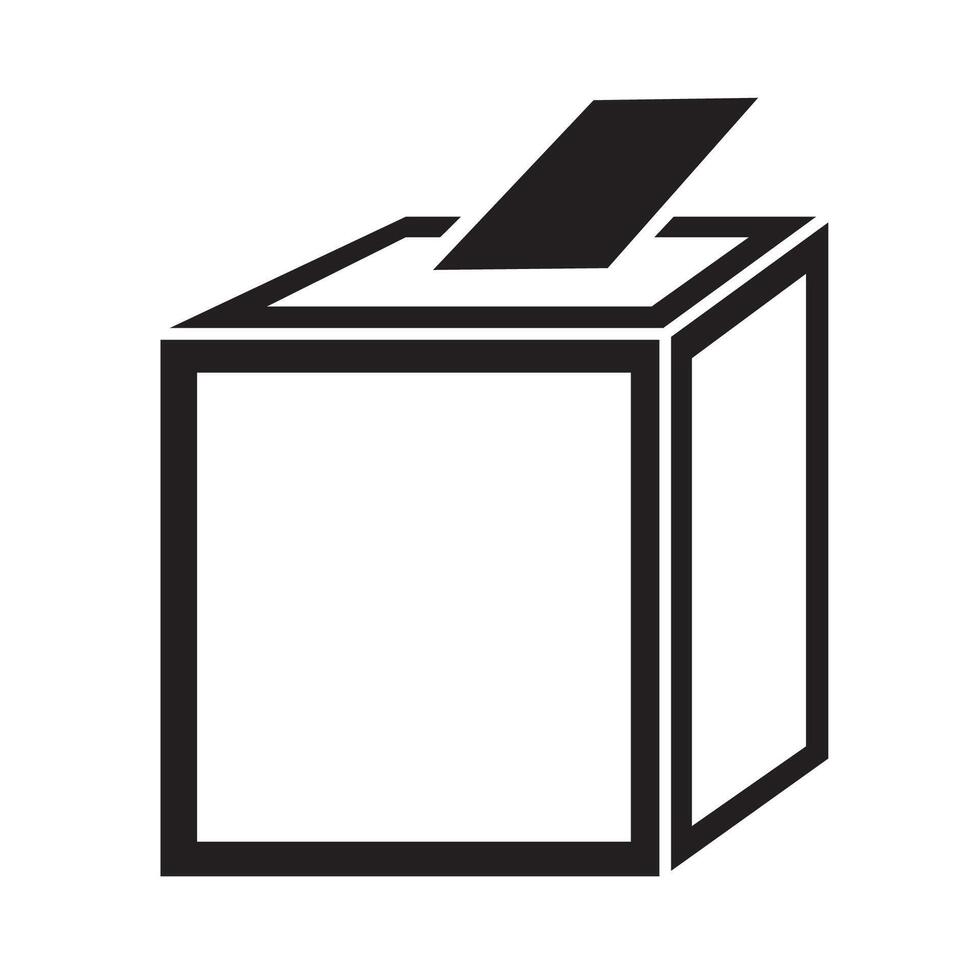 votación caja icono logo vector diseño modelo