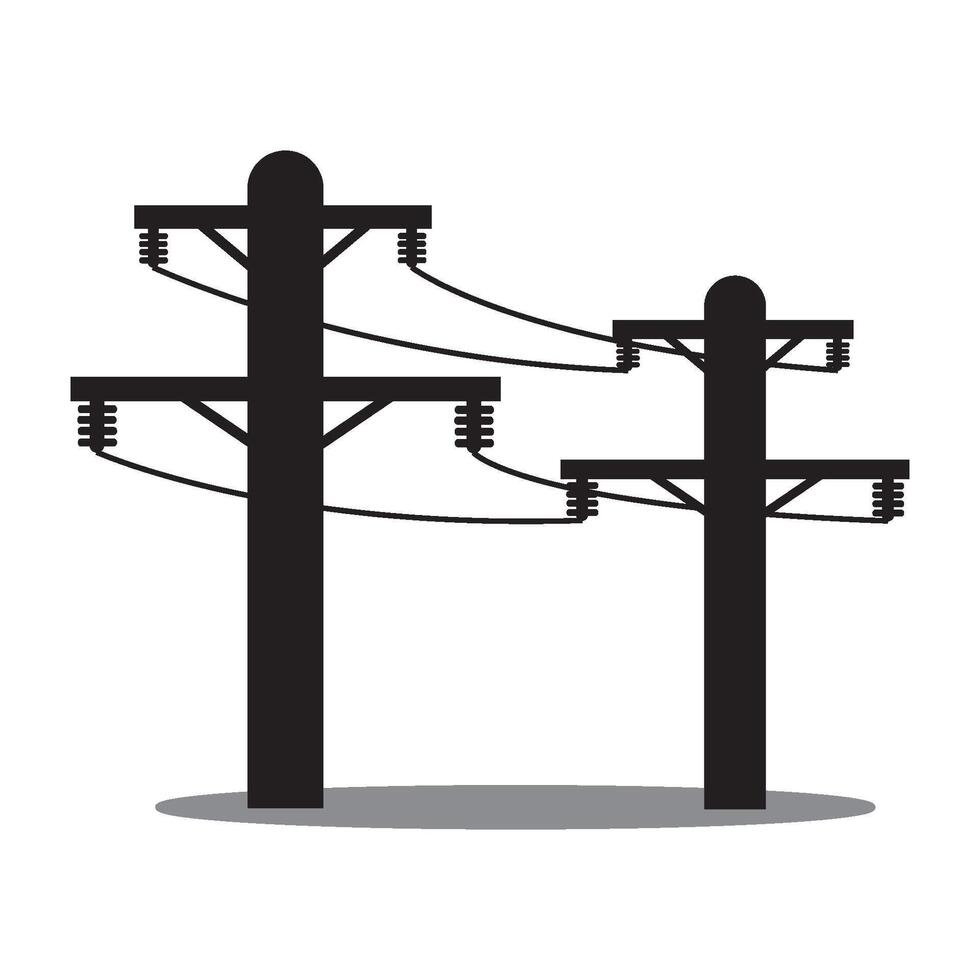 power pole icon logo vector design template