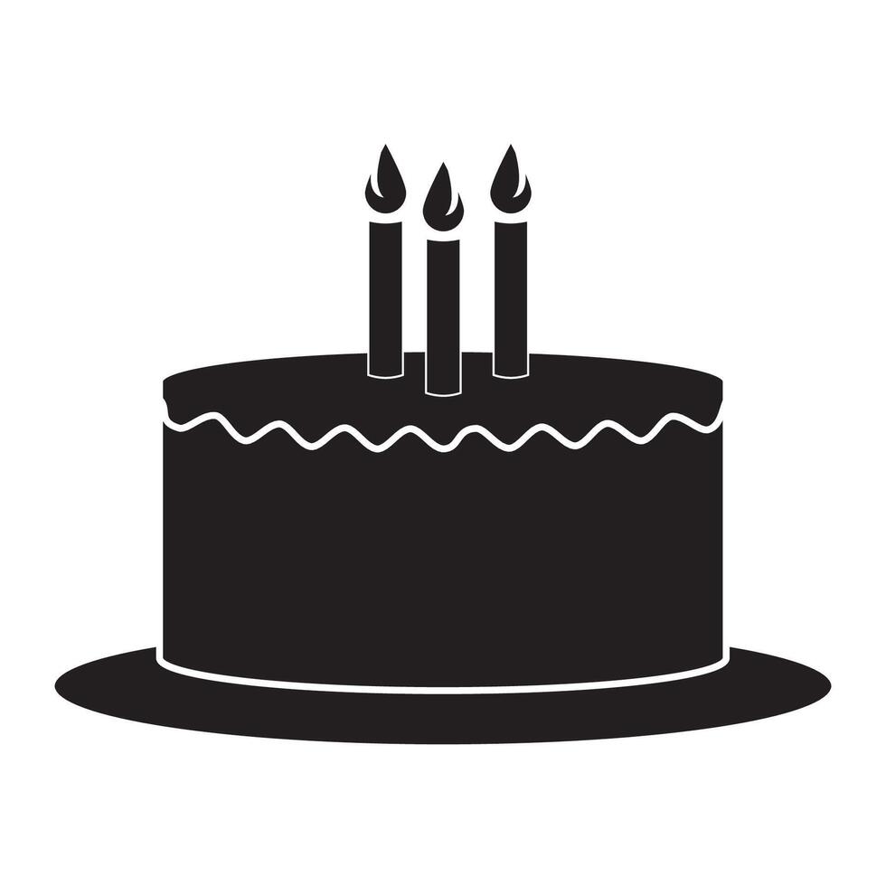 Birthday cake icon vector illustration design