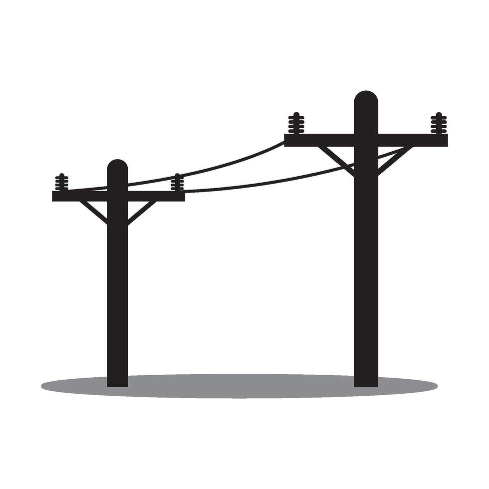 power pole icon logo vector design template