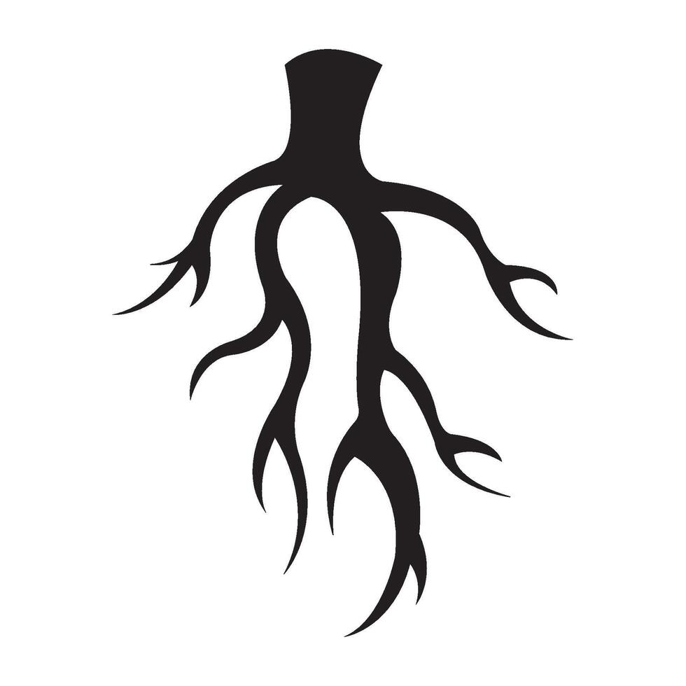 raíz de el árbol icono logo vector diseño modelo