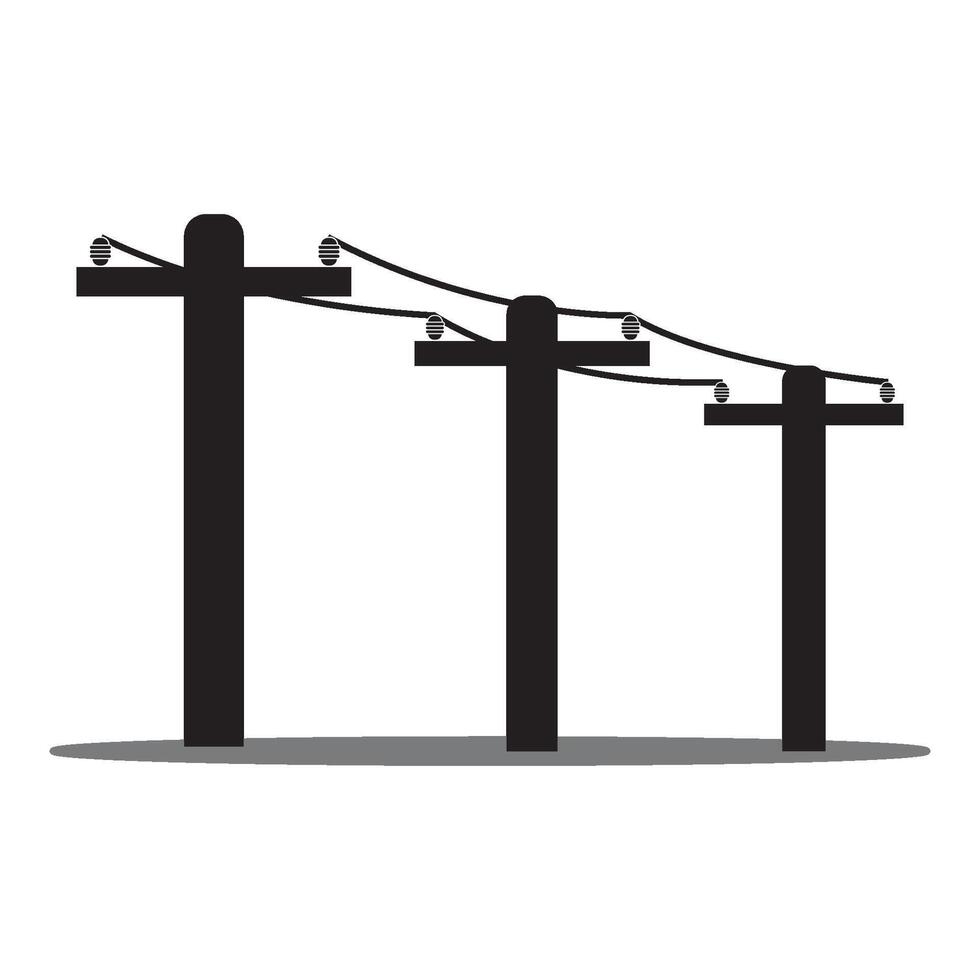 power pole icon logo vector design template