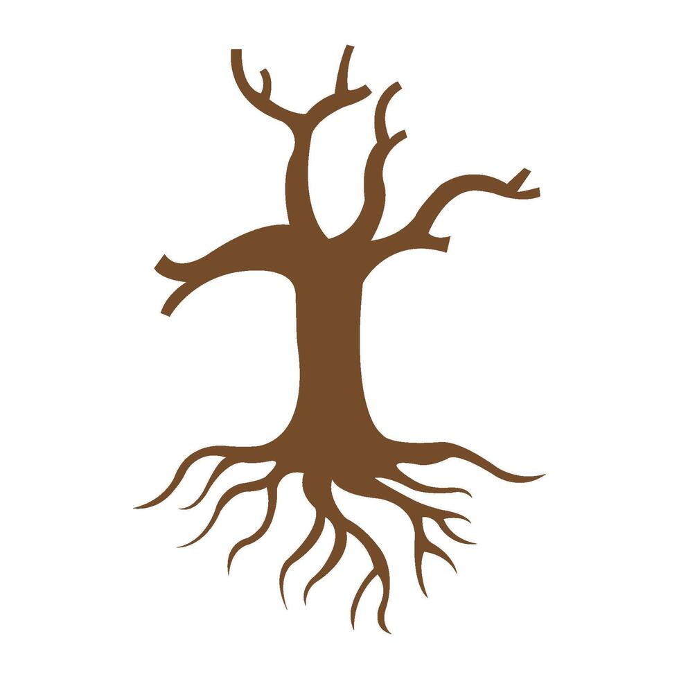 raíz de el árbol icono logo vector diseño modelo