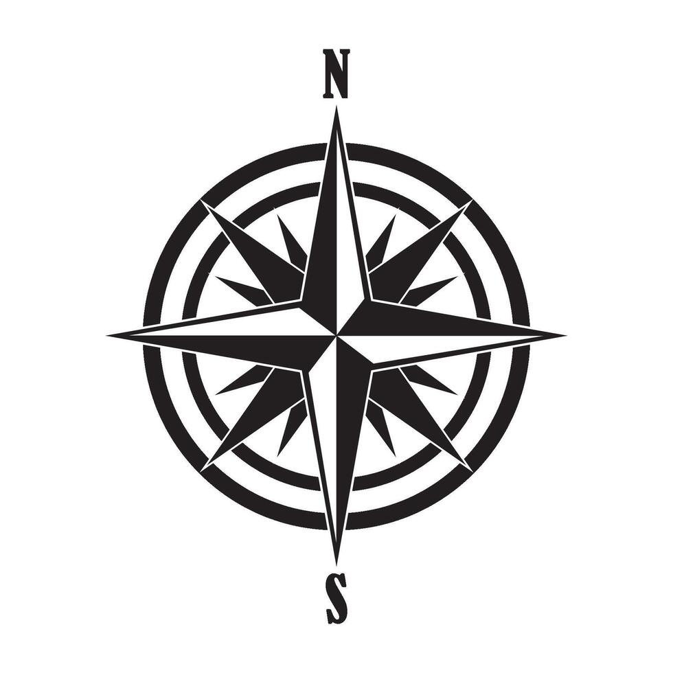 puntos de el Brújula icono logo vector diseño modelo